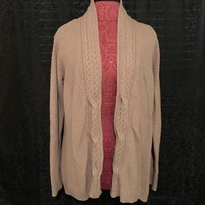 Croft & Barrow Tan Open Sweater